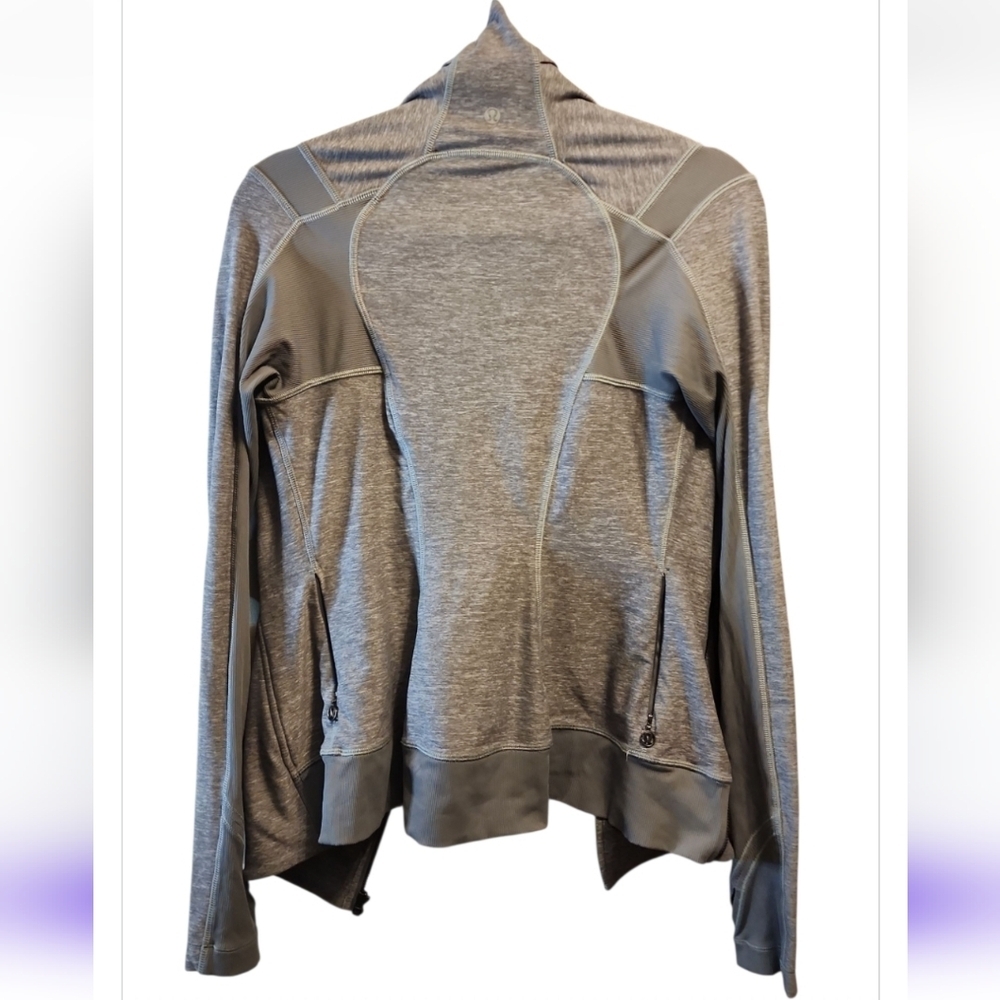 Lululemon Bhakti Double Zipper Yoga Jacket in Heather Slate Gray Women's Size 4 - Picture 8 of 13